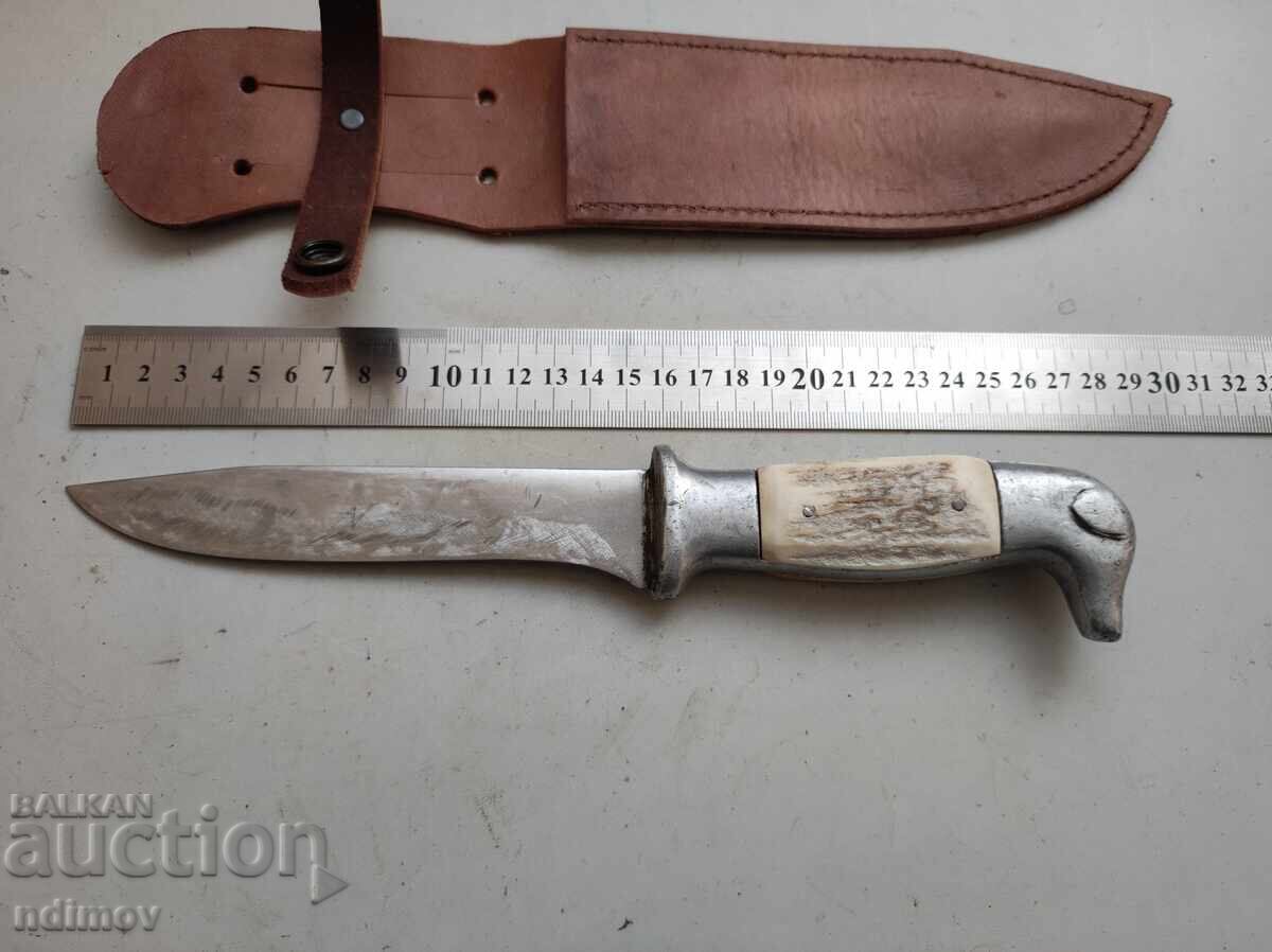Hunting knife from Soca dog head Horn with price 95.00 BGN | € 48.57 Hunting knife from Soca dog head Horn with price 95.00 BGN | € 48.57