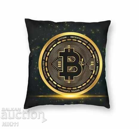 Κάλυμμα μαξιλαριού Bitcoin 30 x 30 cm Bitcoin