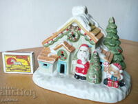 Porcelain Christmas house with candle