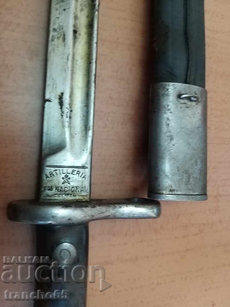 Delivery of Spanish bayonet for "Mauser" M1913 with scabbard. Delivery of Spanish bayonet for "Mauser" M1913 with scabbard.