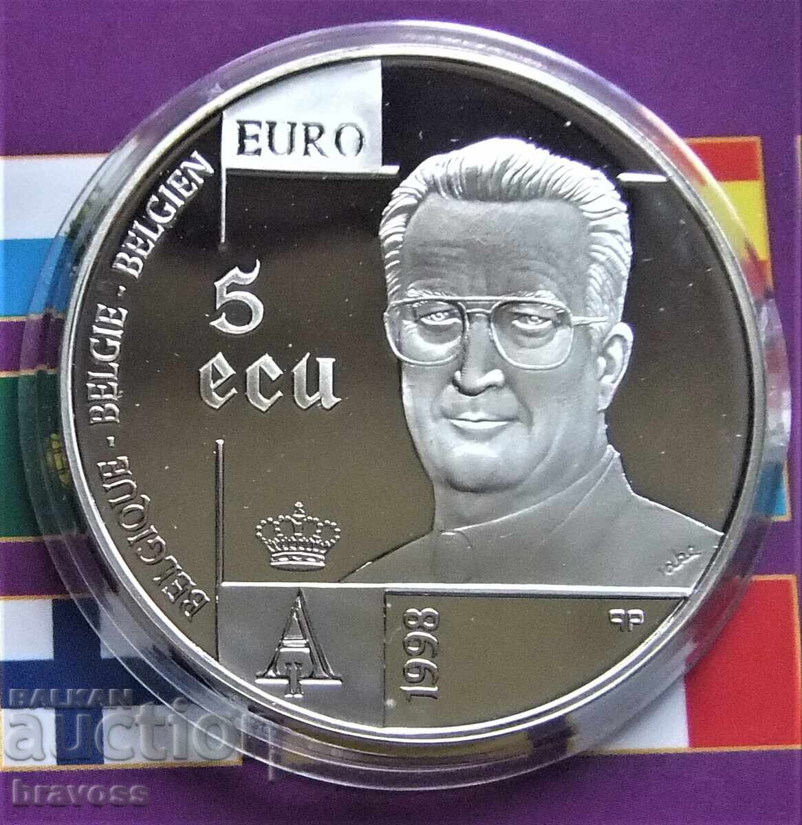 Белгия - 5 екю 1998 Ag Proof