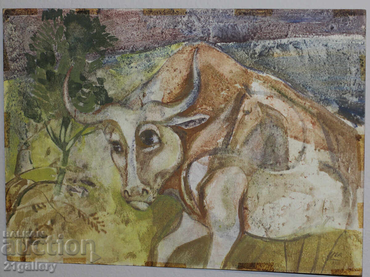 Δημοπρασία Ο Iliya Rangelov σχεδιάζει μικτές τεχνικές "Bull" 1993. Δημοπρασία Ο Iliya Rangelov σχεδιάζει μικτές τεχνικές "Bull" 1993.