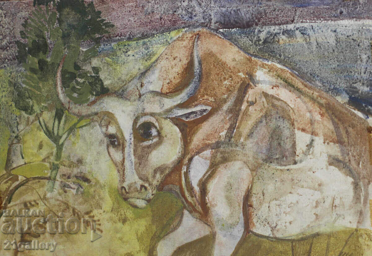 Ο Iliya Rangelov σχεδιάζει μικτές τεχνικές "Bull" 1993. Ο Iliya Rangelov σχεδιάζει μικτές τεχνικές "Bull" 1993.