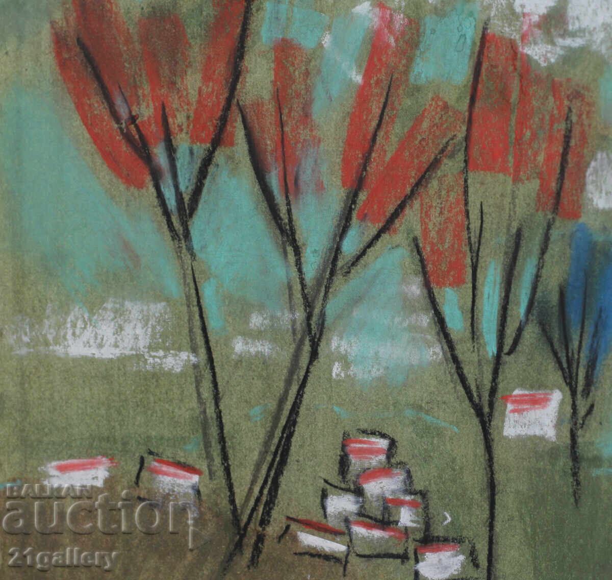 Krasimir Doichev (1961-) παστέλ σχέδιο τοπίων - 5 Krasimir Doichev (1961-) παστέλ σχέδιο τοπίων - 5