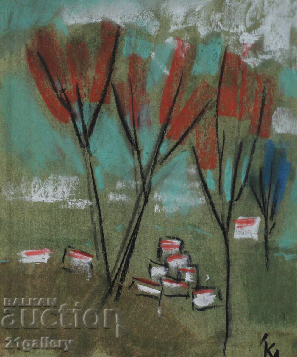 Krasimir Doichev (1961-) παστέλ σχέδιο τοπίων Krasimir Doichev (1961-) παστέλ σχέδιο τοπίων