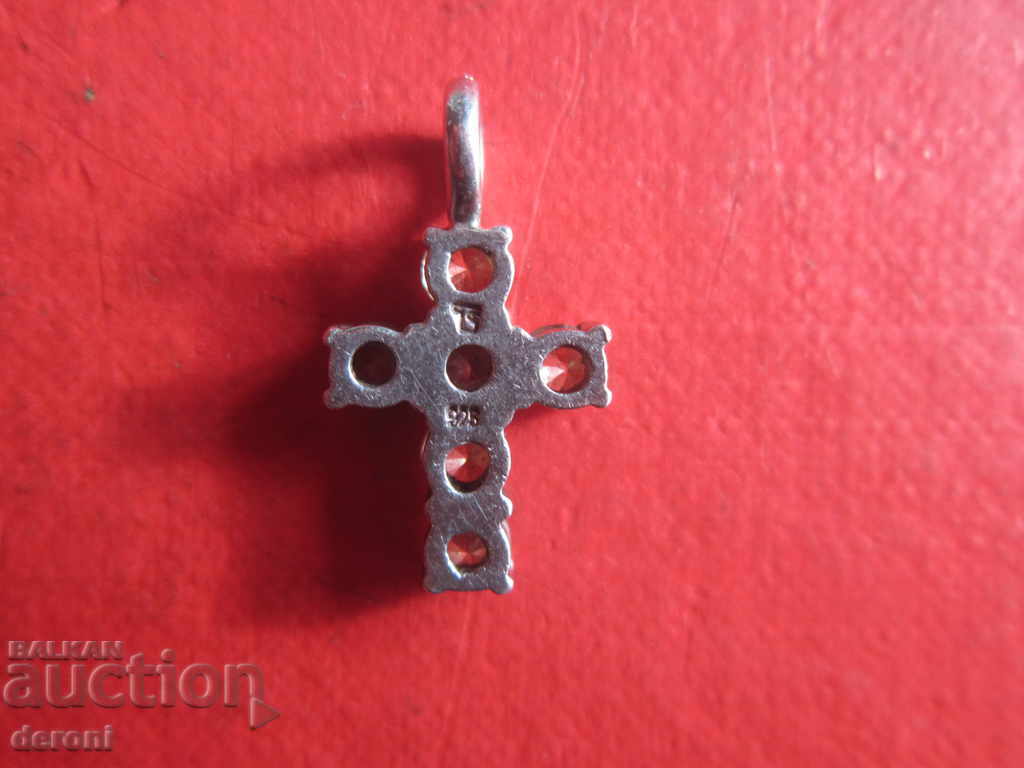 Auction Amazing silver cross with stones Auction Amazing silver cross with stones