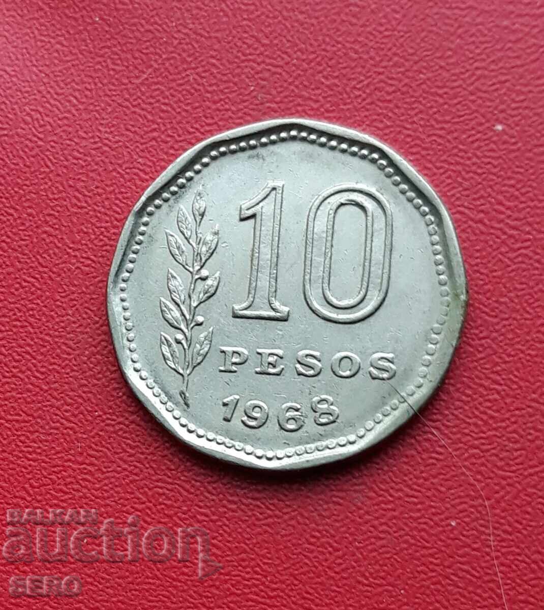 Argentina - 10 pesos 1968