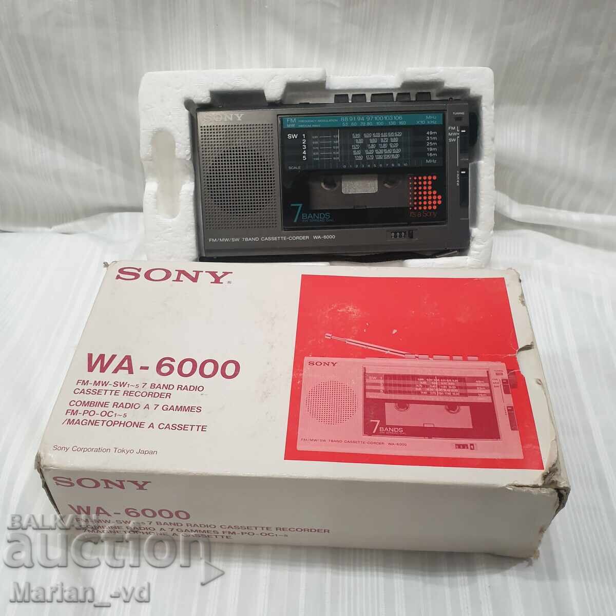 SONY WA-6000 Stereo Radio Cassette Player