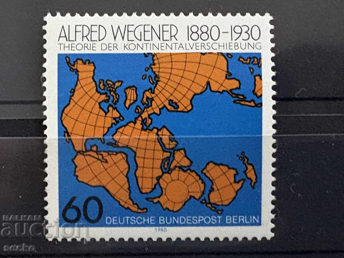 Βερολίνο - 100 χρόνια από τη γέννηση του Alfred Wegener (1980) MNH