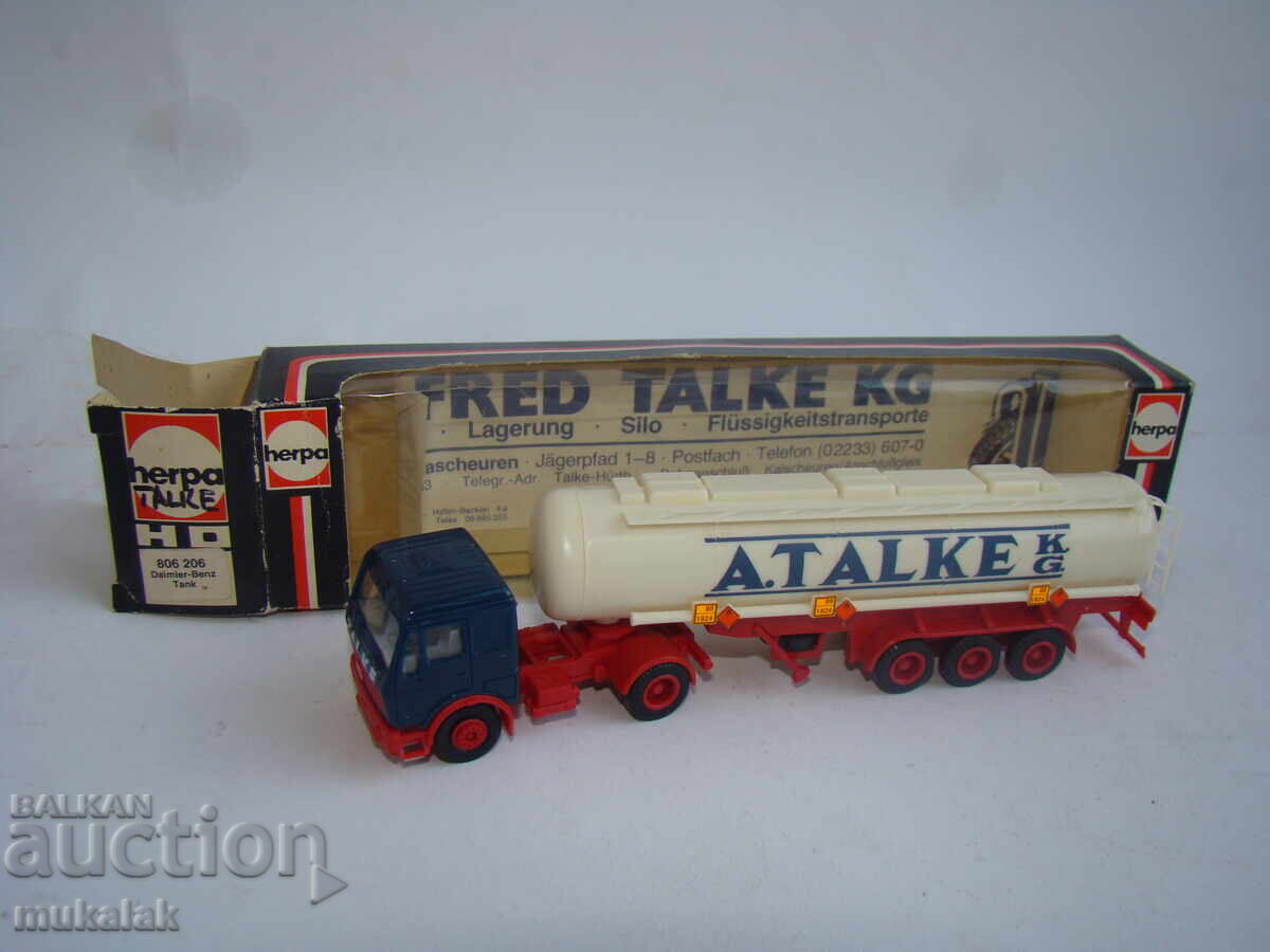 HERPA H0 1/87 MERCEDES TRUCK MODEL TANKER TROLLEY with price 25.00 BGN | € 12.78 HERPA H0 1/87 MERCEDES TRUCK MODEL TANKER TROLLEY with price 25.00 BGN | € 12.78