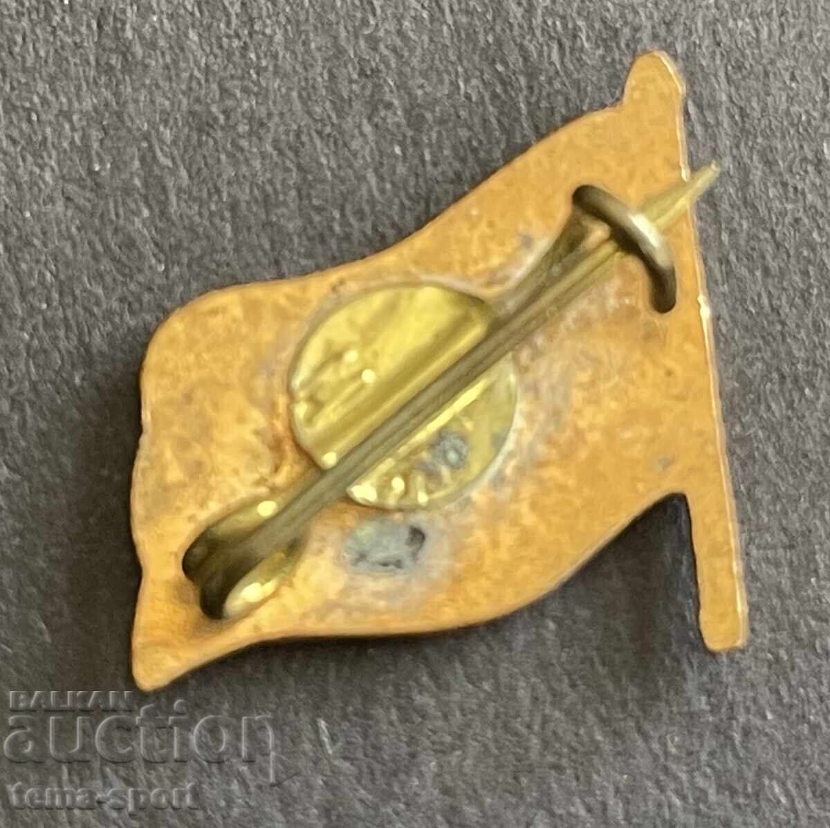 973 Romania football club Dinamo Bucharest enamel badge with price 5.00 BGN | € 2.56