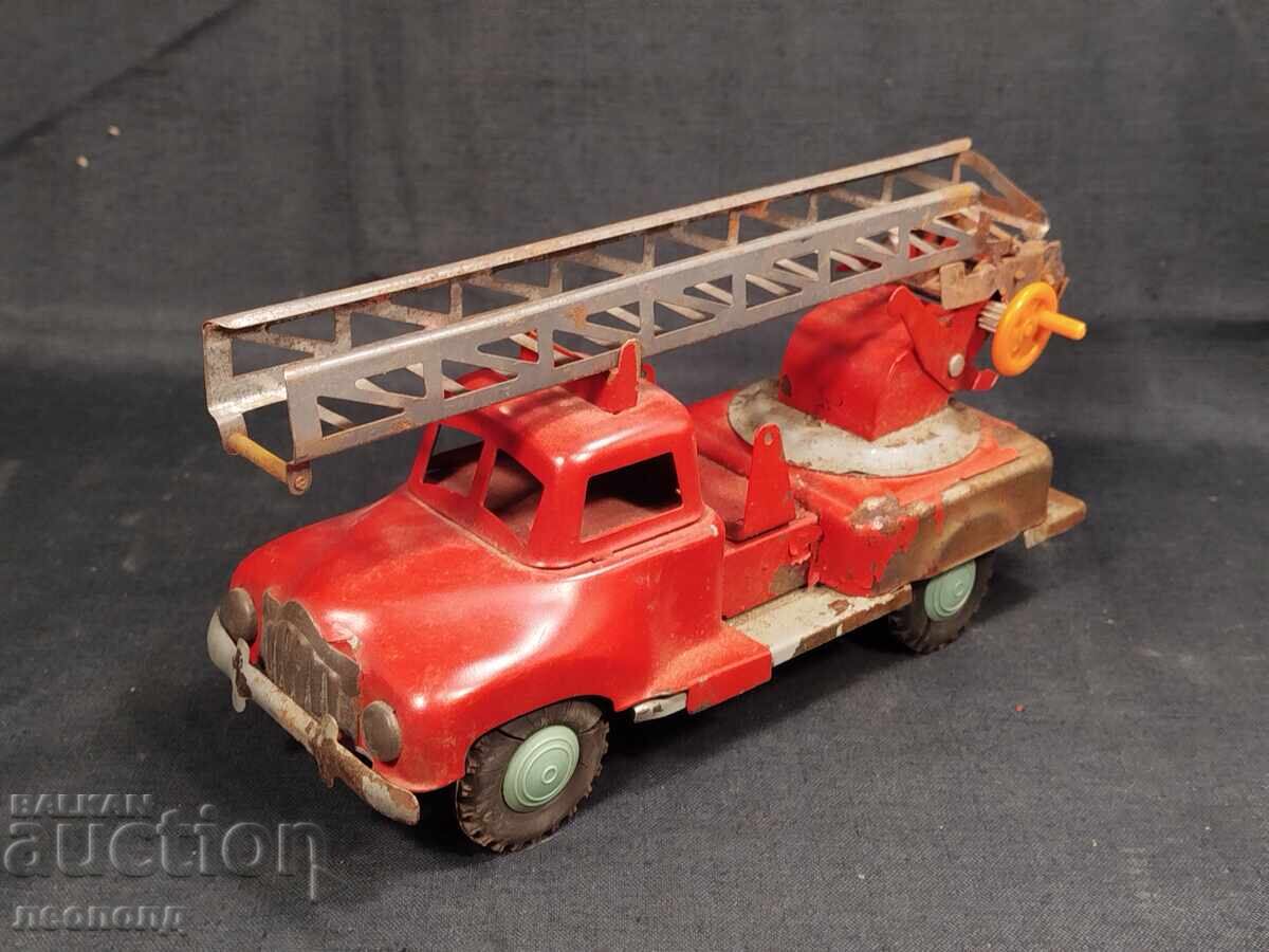 BZC OLD RETRO SOC POLISH TIN TOY FIRE ENGINE