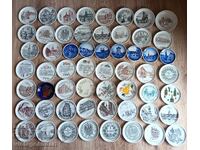 Lot portelan, farfurii, 57 bucati, Germania, Spania, Danemarca, SUA