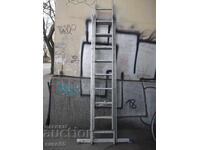 Aluminum ladder, 3 arms, 9 steps each