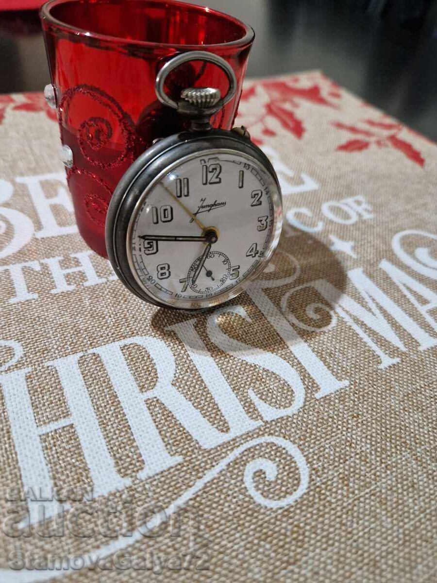 Licitație Ceas de buzunar cu alarmă Junghans antic rar