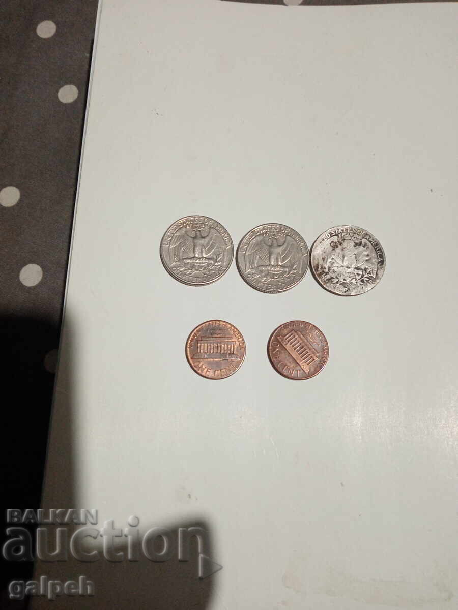 Доставка на МОНЕТИ САЩ - 1983,4,5 г. - 5 бр. - 1.5 лв. Доставка на МОНЕТИ САЩ - 1983,4,5 г. - 5 бр. - 1.5 лв.