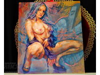 Pictura autorului corp nud, erotică, ulei pe phaser.