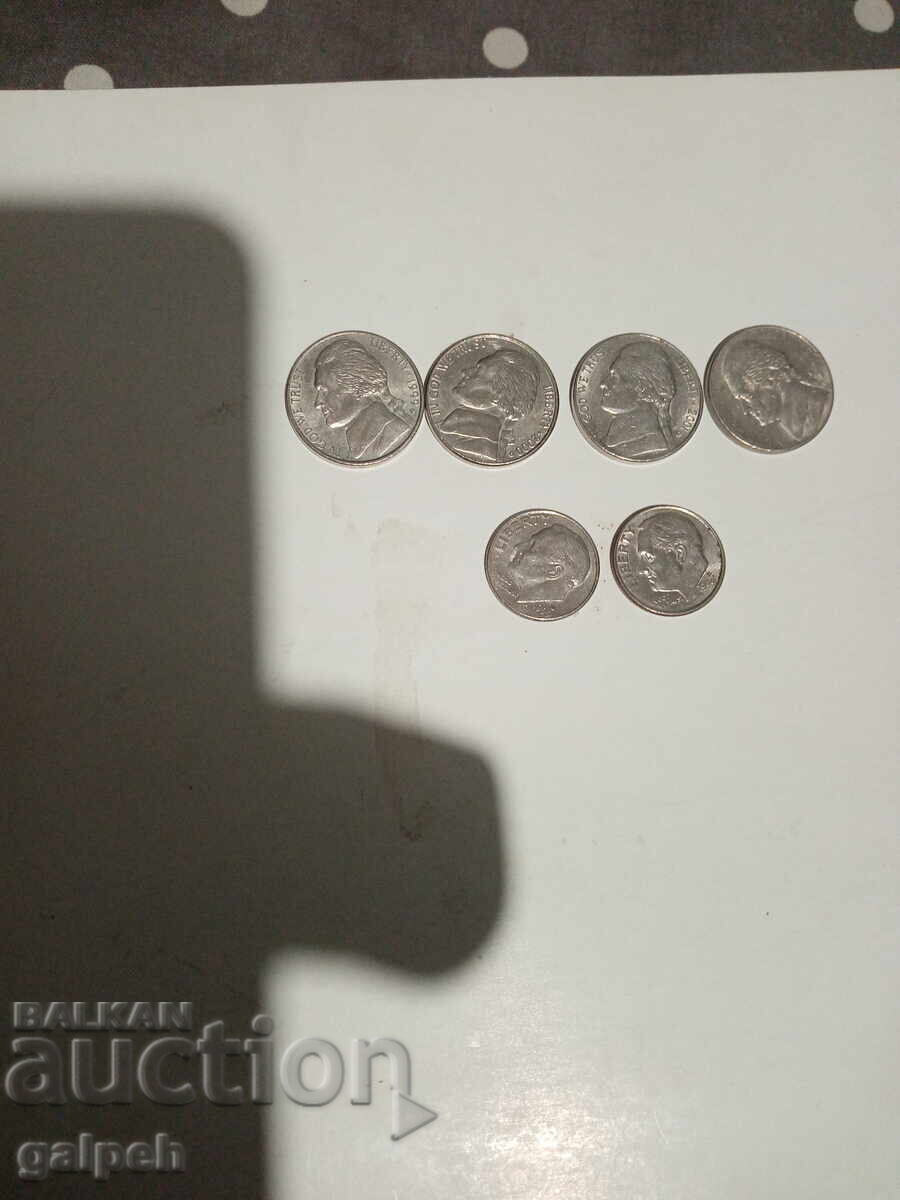 Delivery of COINS USA - 1999, 2000,1 year - 6 pcs. - 0.75 lv. Delivery of COINS USA - 1999, 2000,1 year - 6 pcs. - 0.75 lv.