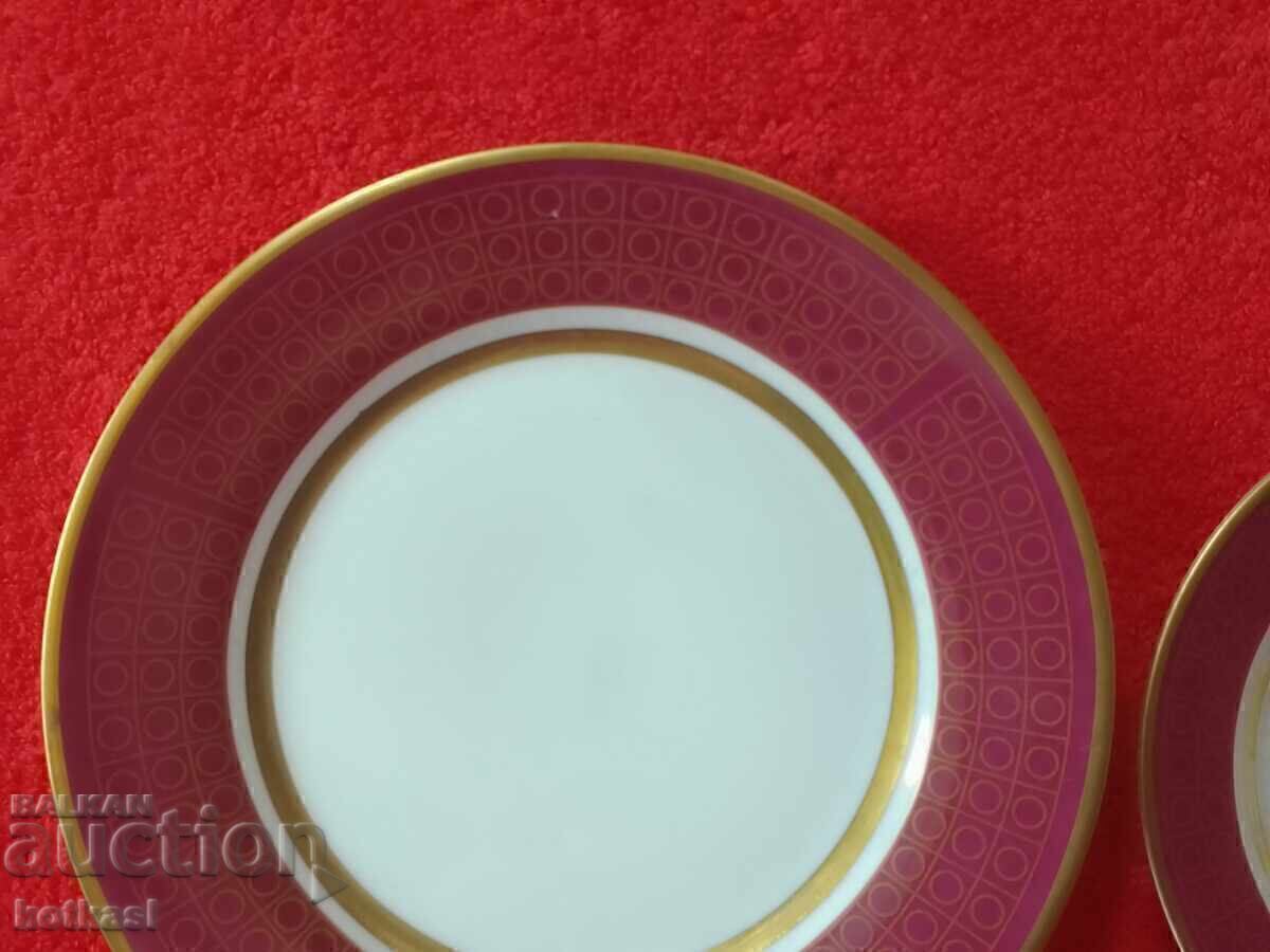 Old triple set of cup, 2 plates, gilded Germany GDR GDR - 5 Old triple set of cup, 2 plates, gilded Germany GDR GDR - 5