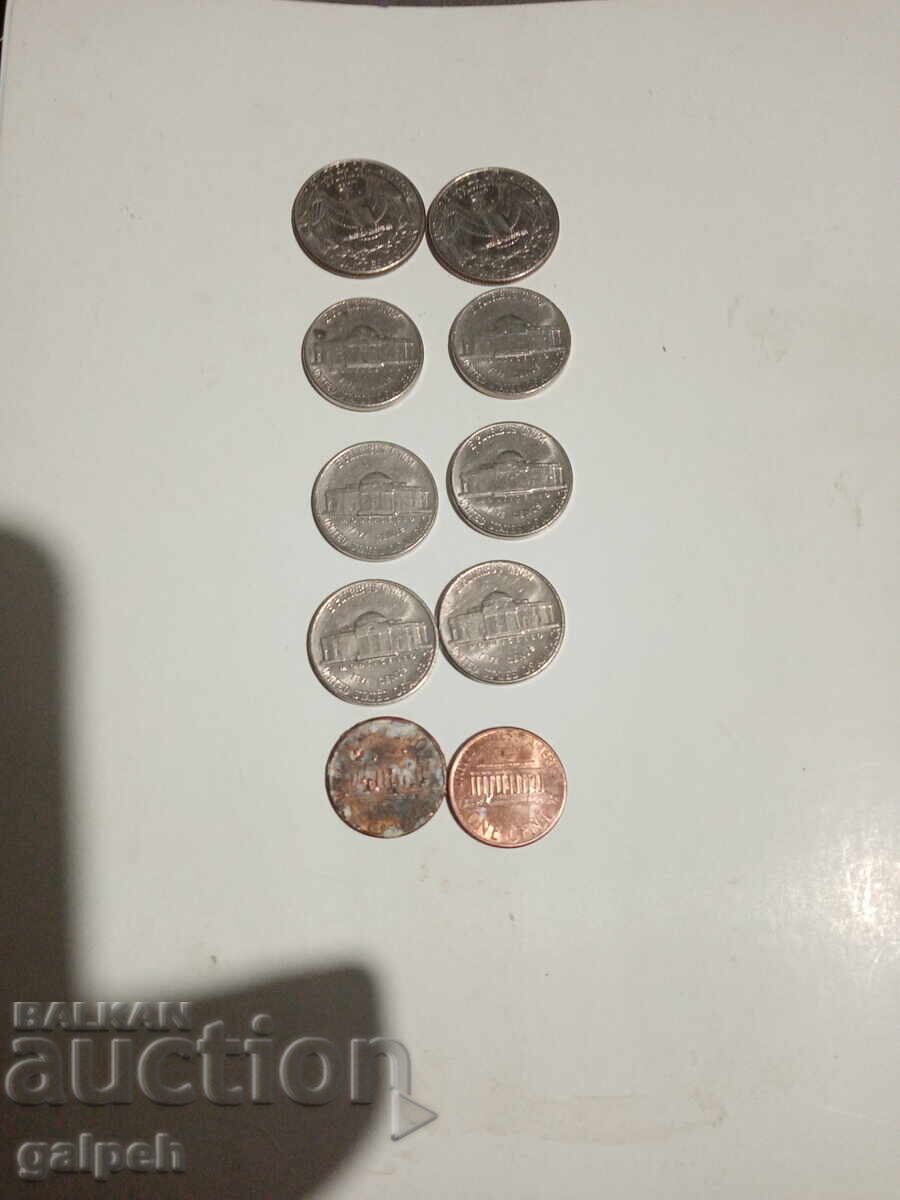 COINS USA - 1991,3,5,6,7 years - 10 pcs. - 1.5 lv. - 5 COINS USA - 1991,3,5,6,7 years - 10 pcs. - 1.5 lv. - 5