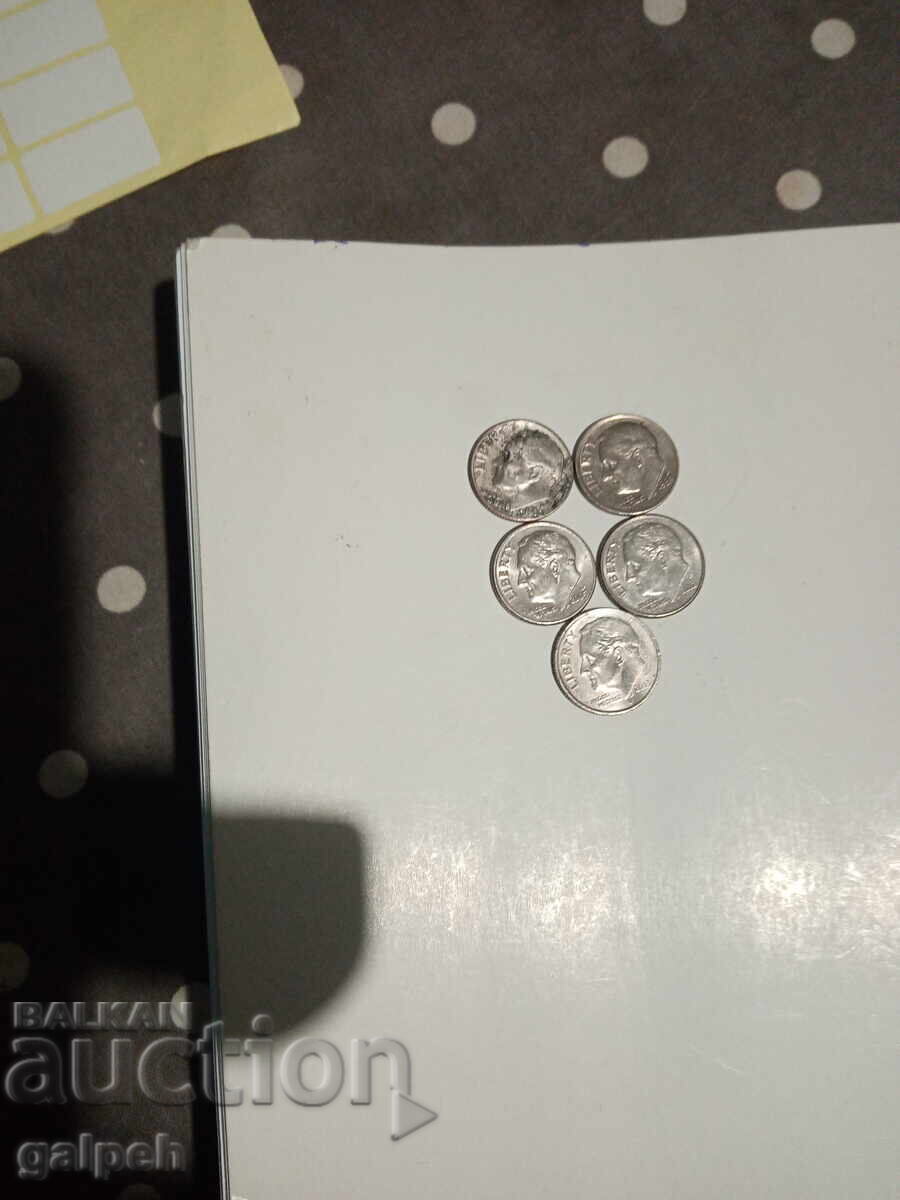 COINS USA - 1980,9,95,99,2005,11,12,13. - 8 τεμ. - 1,25 λέβα με τιμή 1.25 BGN | € 0.64 COINS USA - 1980,9,95,99,2005,11,12,13. - 8 τεμ. - 1,25 λέβα με τιμή 1.25 BGN | € 0.64