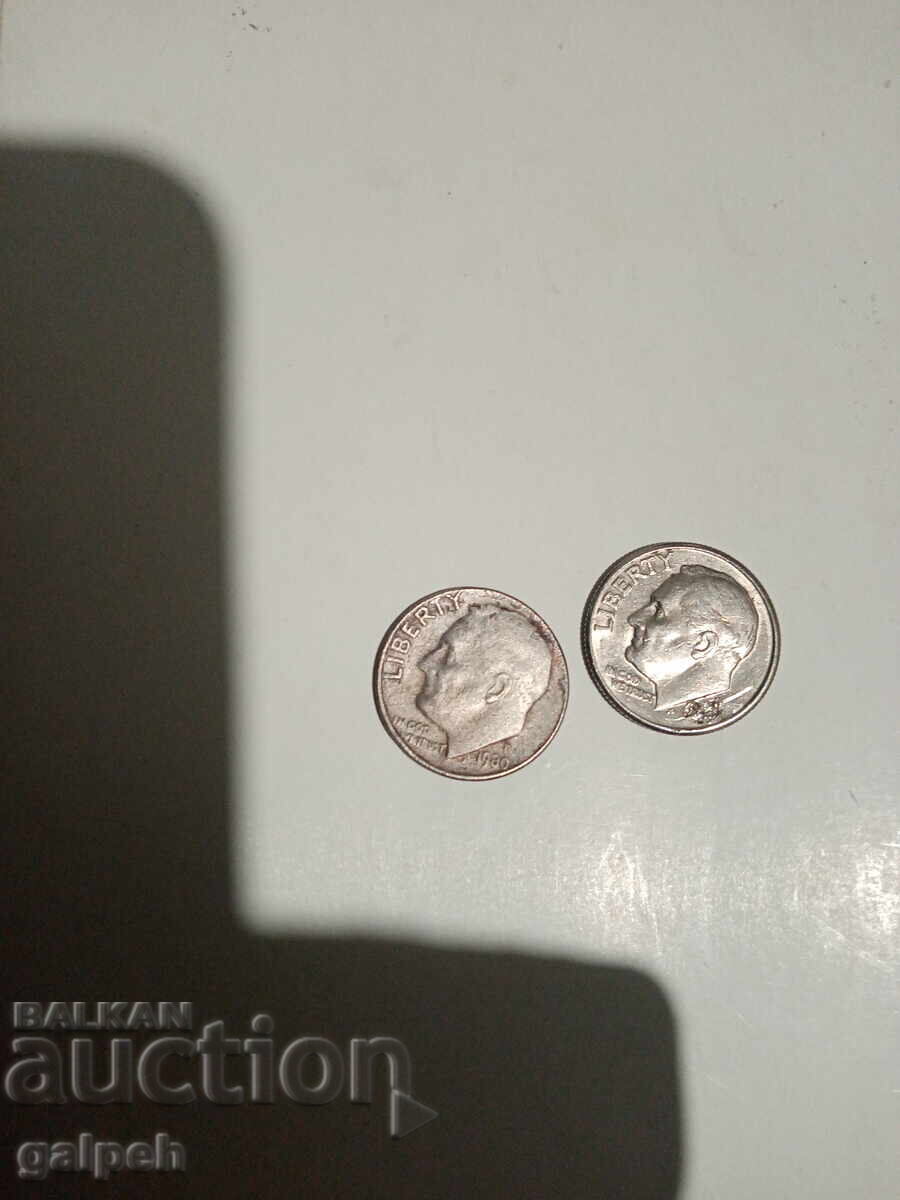 COINS USA - 1980,1999 - 3 pcs. - 0.35 BGN. with price 0.35 BGN | € 0.18 COINS USA - 1980,1999 - 3 pcs. - 0.35 BGN. with price 0.35 BGN | € 0.18