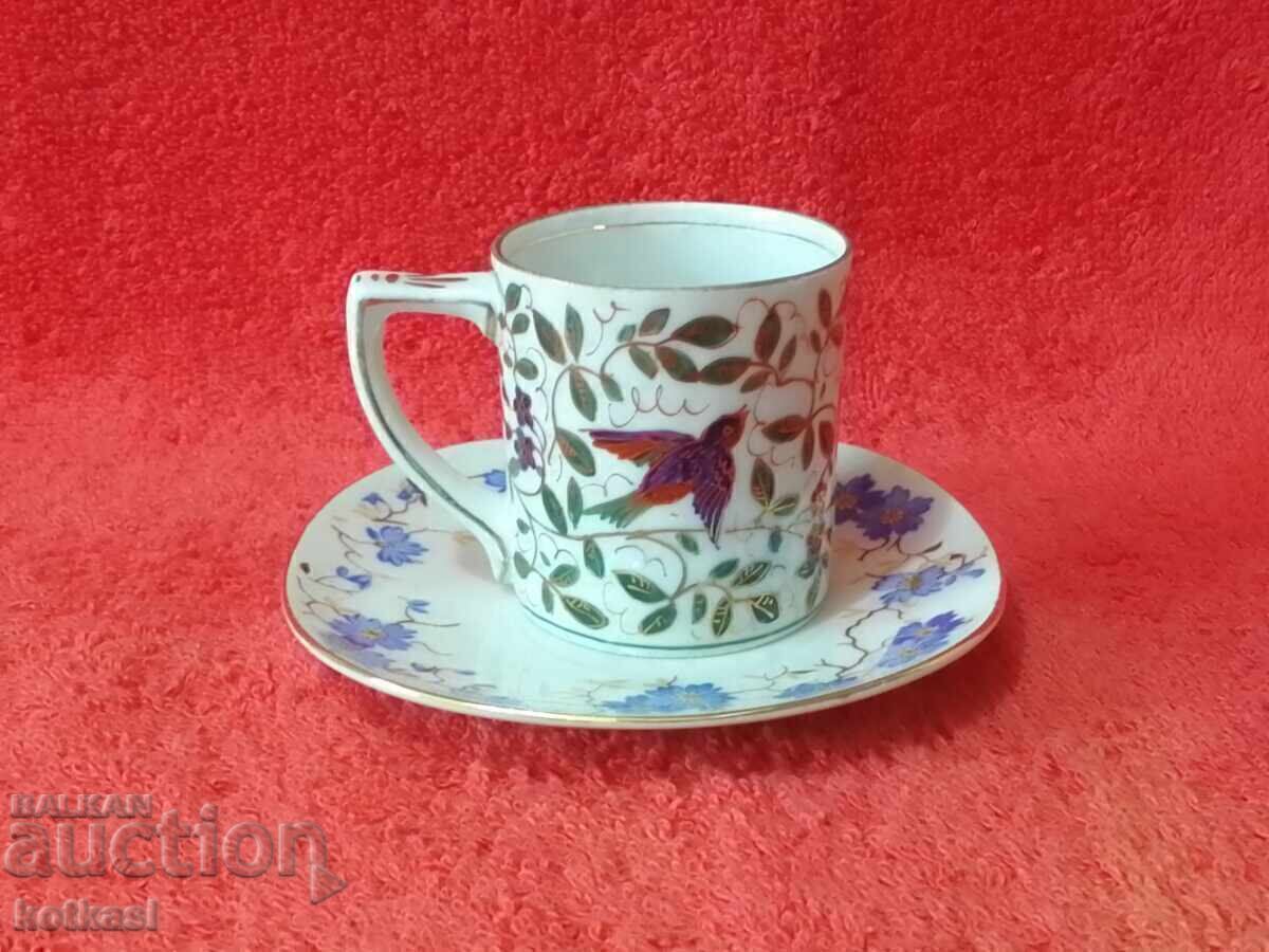 Παλιό πορσελάνινο διπλό σετ μόκα πορσελάνης Γερμανίας με σήμανση με τιμή 55.50 BGN | € 28.38 Παλιό πορσελάνινο διπλό σετ μόκα πορσελάνης Γερμανίας με σήμανση με τιμή 55.50 BGN | € 28.38