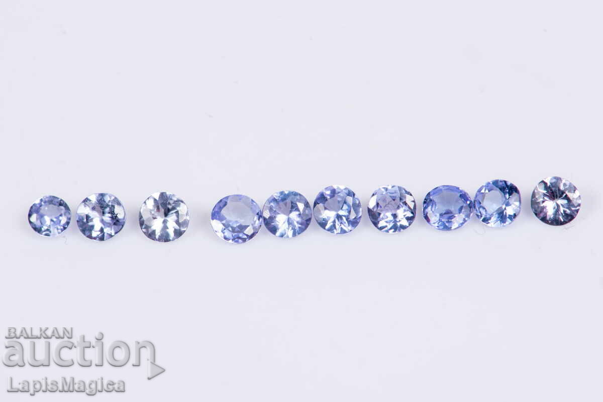 10 pieces tanzanite 0.82ct 2.4-2.7mm round cut #2