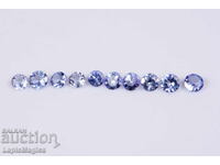 10 броя танзанит 0.84ct 2.4-2.7mm кръгла шлифовка #4