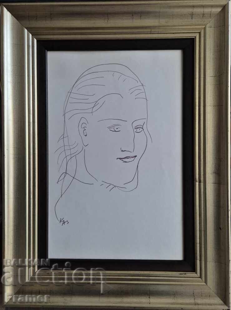 Dimitar Kazakov NERO 1933-1992 Portret de tânără femeie anii 1980