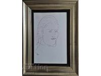 Dimitar Kazakov NERO 1933-1992 Portret de tânără femeie anii 1980