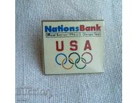 Badge Olympic Games Atlanta, USA 1996 - sponsor