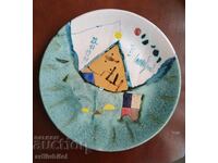 Plate by the famous artist Stoyan Tsanev from 1994.