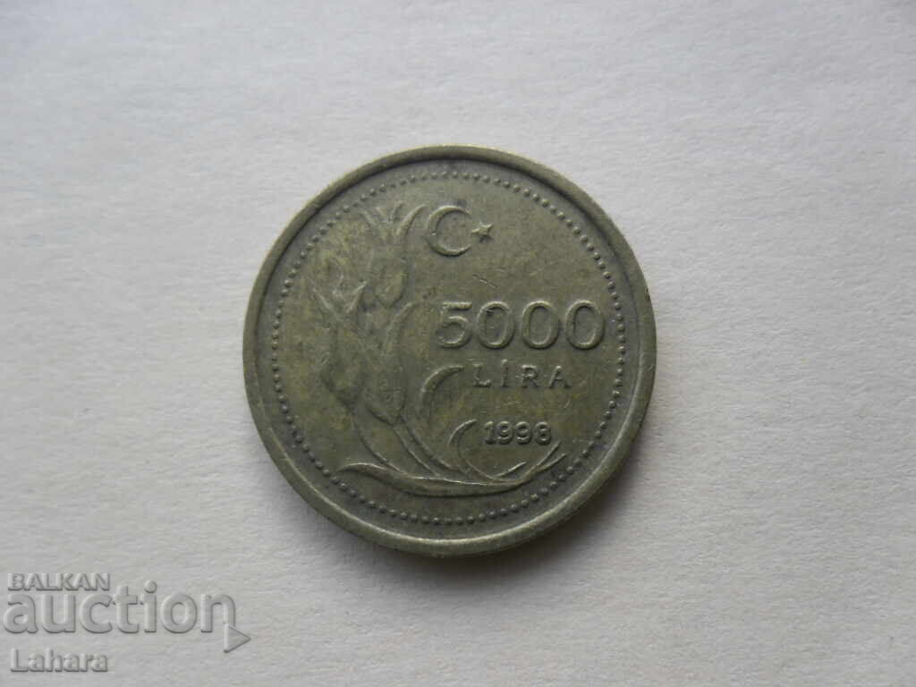 5000 de lire sterline 1998 Curcan