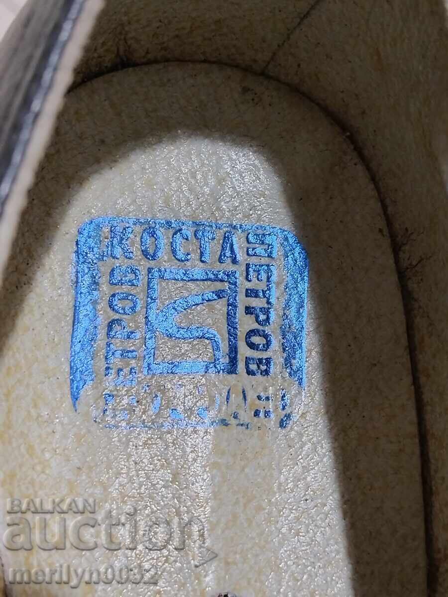 Officer's shoes size 43, genuine leather, 80s, Ministry of Internal Affairs of the Republic of Bulgaria - 5