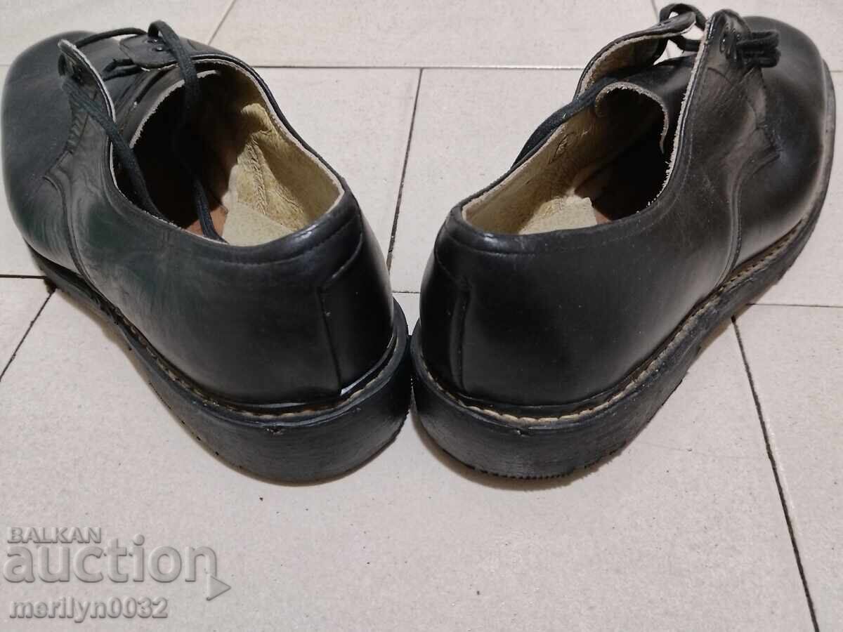 Officer's shoes size 43, genuine leather, 80s, Ministry of Internal Affairs of the Republic of Bulgaria - 7