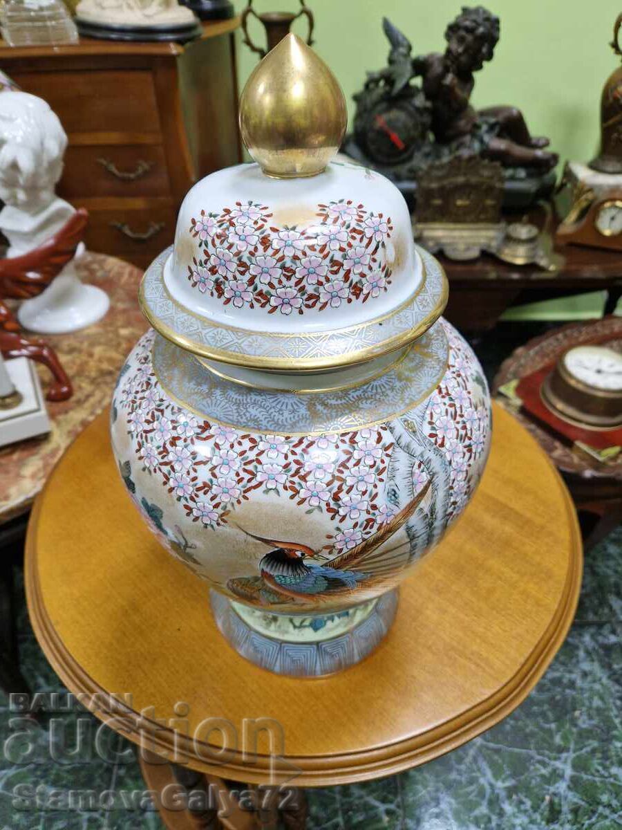 Παράδοση Πορσελάνινο βάζο αντίκα Satsuma Παράδοση Πορσελάνινο βάζο αντίκα Satsuma