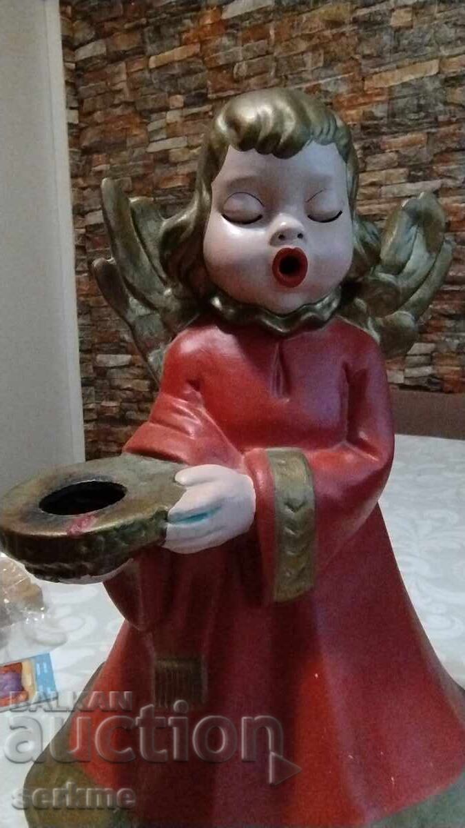 Angel candlestick large 32cm. - 5