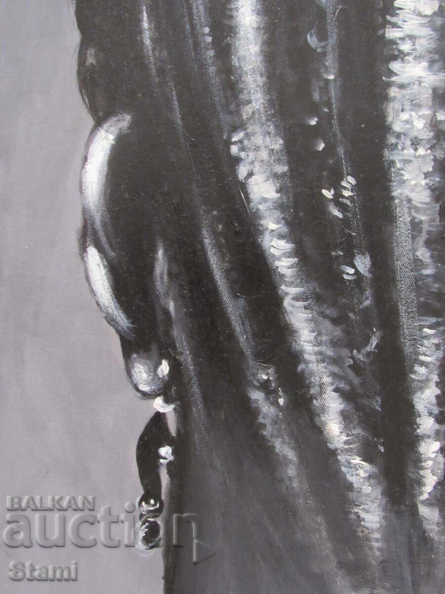 Delivery of Classic African hairstyle-oil painting-large Delivery of Classic African hairstyle-oil painting-large