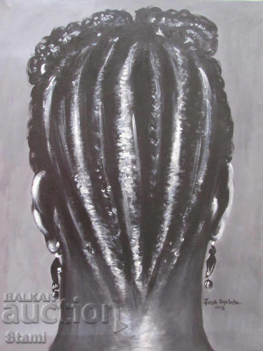 Classic African hairstyle-oil painting-large - 5 Classic African hairstyle-oil painting-large - 5