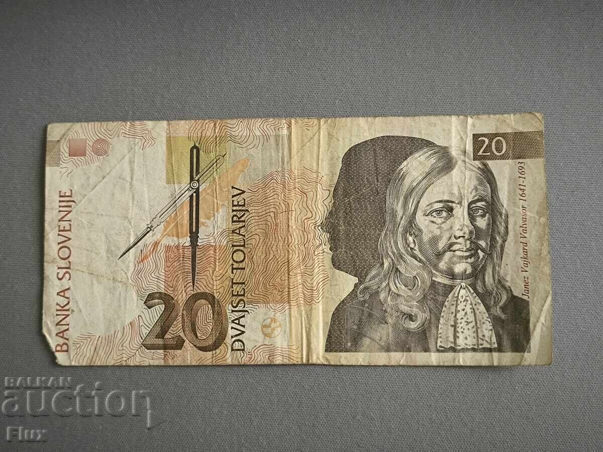 Banknote - Slovenia - 20 tolars | 1992