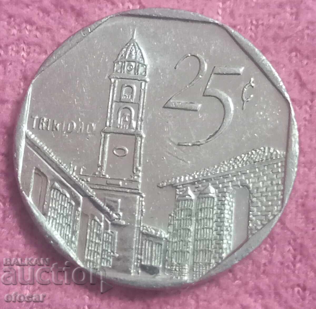 25 centavos Cuba 2006 cu preț € 0.60 | 1.17 BGN