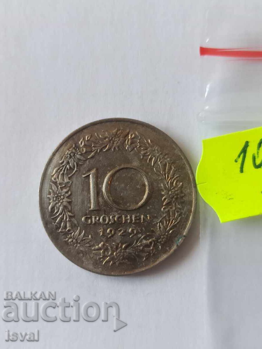 Delivery of 10 groschen - Austria 1929 Delivery of 10 groschen - Austria 1929