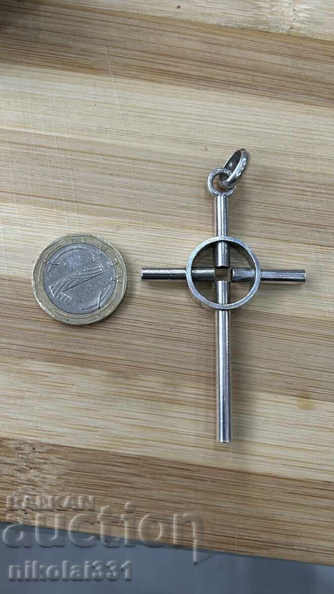 Massive men's silver cross