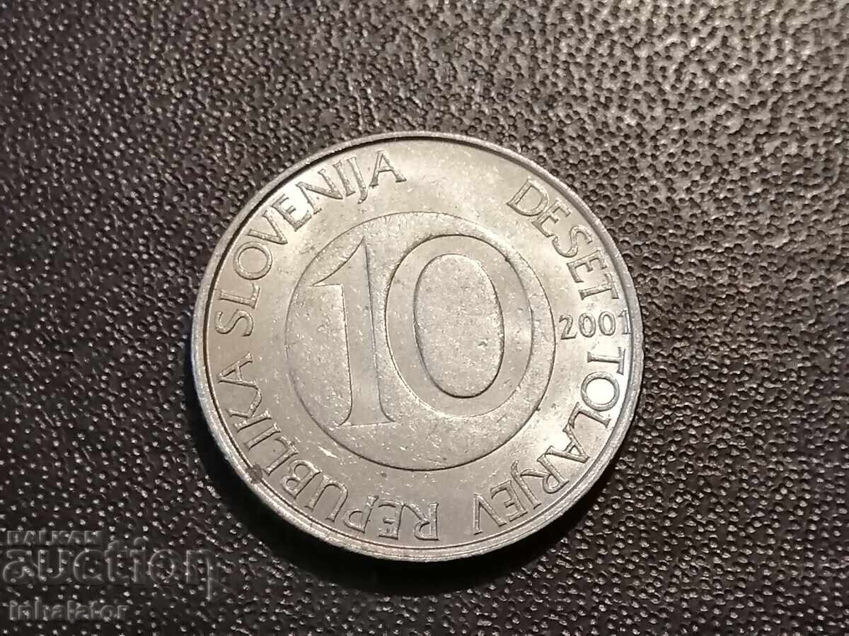 Slovenia 10 tolari 2001