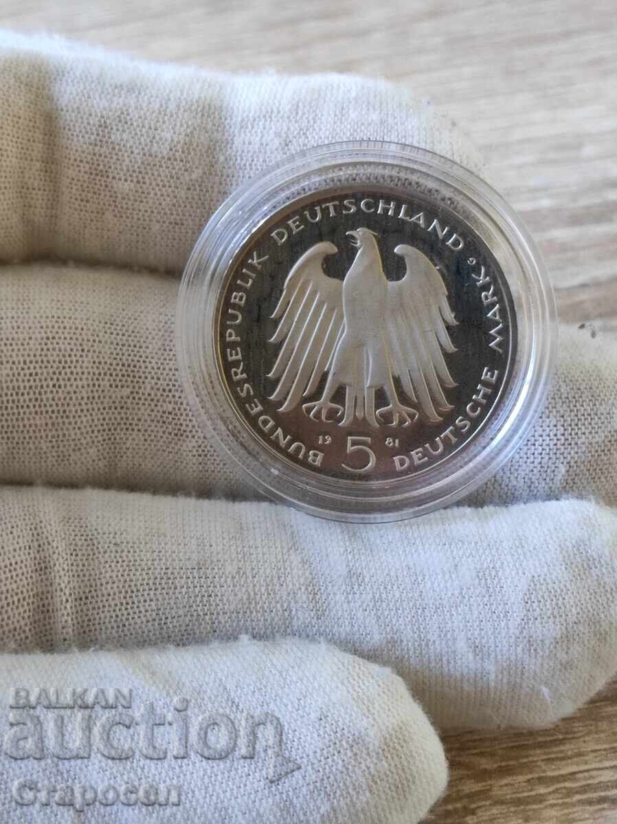 5 марки 1981 година Германия "Карл фом Щайн" с цена € 10.00 | 19.56 лв.
