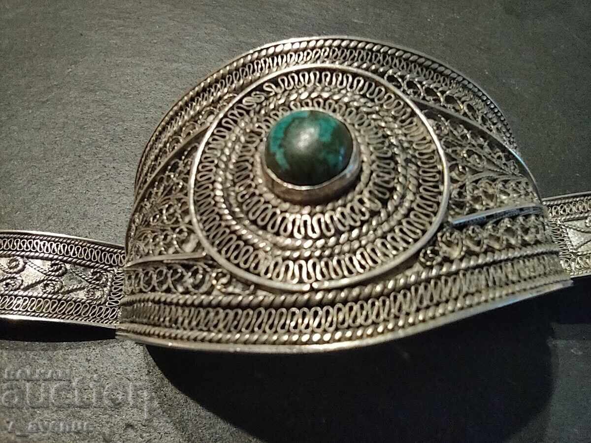 Bratara veche, argint, ornamente, timbru, 22.12.2024 - 5 Bratara veche, argint, ornamente, timbru, 22.12.2024 - 5