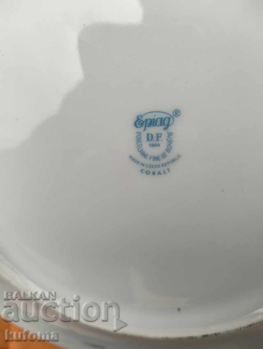 Auction Porcelain wall plate with gilding Auction Porcelain wall plate with gilding