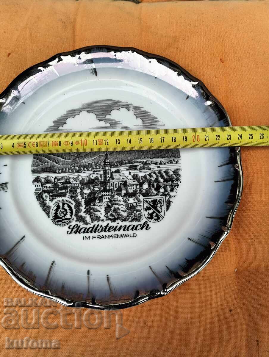 Porcelain plate with silver coating with price 49.99 BGN | € 25.56 Porcelain plate with silver coating with price 49.99 BGN | € 25.56