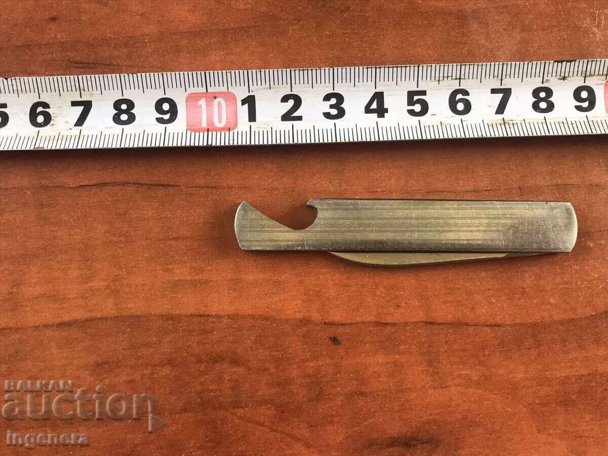 FOLDING KNIFE, OLD SHAFT, MARKED BLADE - 5